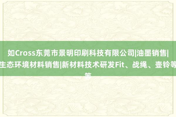 如Cross东莞市景明印刷科技有限公司|油墨销售|生态环境材料销售|新材料技术研发Fit、战绳、壶铃等